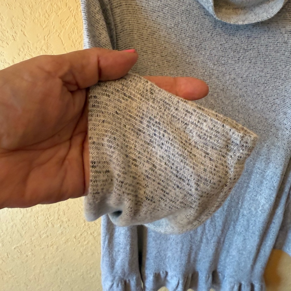 Vine & Love Gray Cowl Neck Sweater - Picture 3 of 6